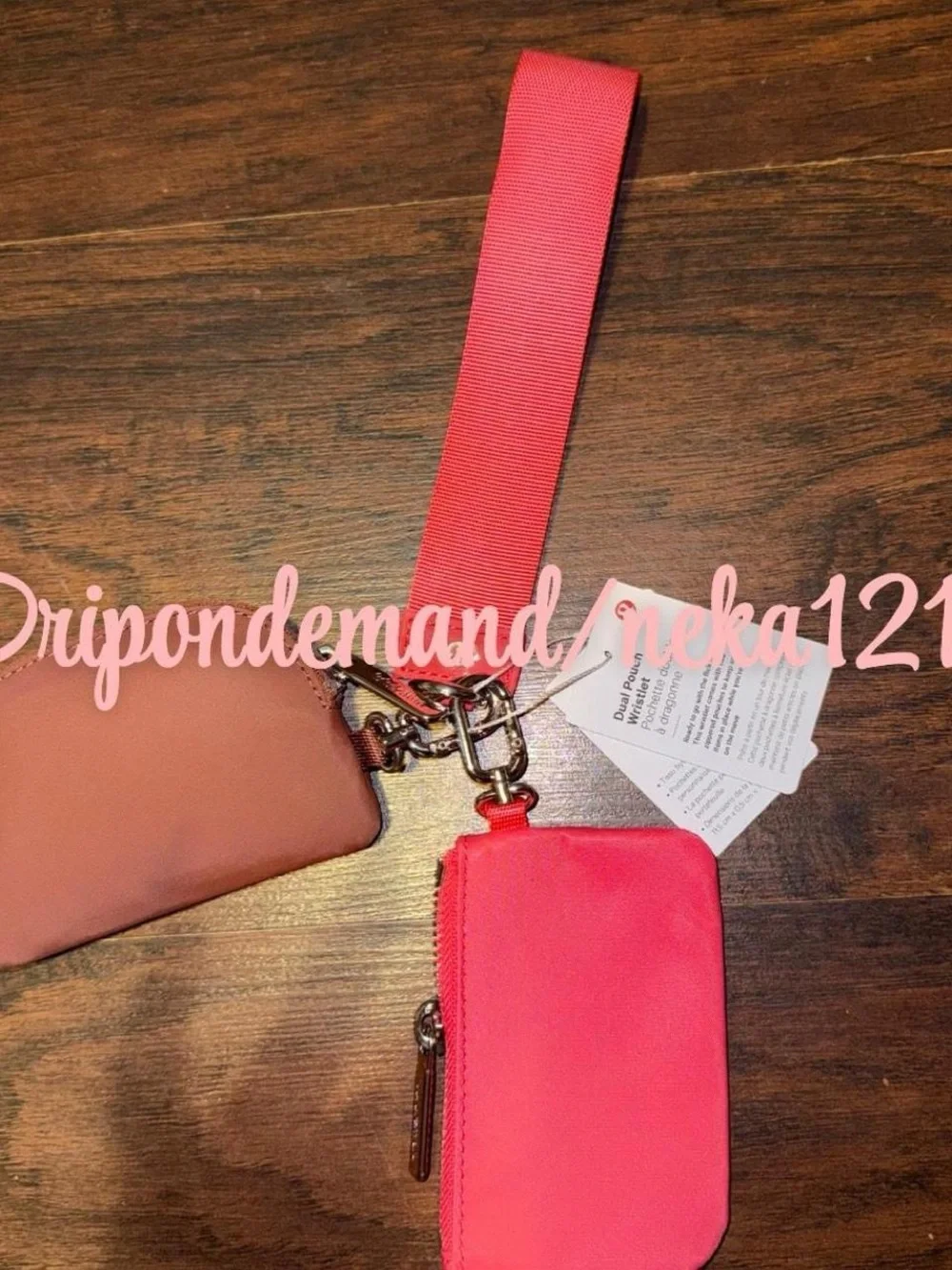 Lululemon Dual Pouch Wristlet- Ancient Copper/Glaze Pink